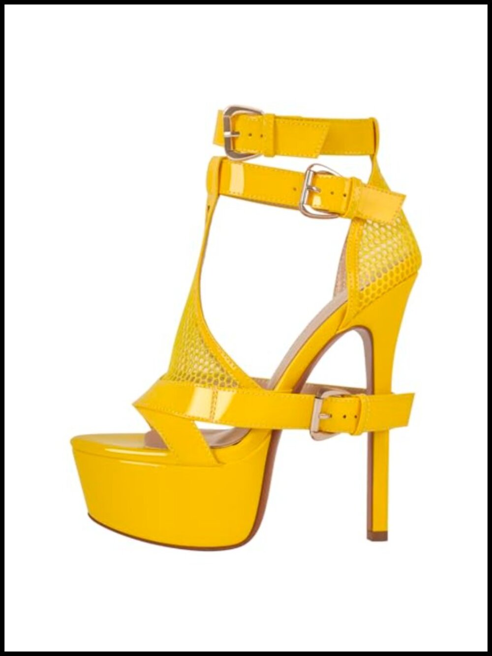Platform Stiletto Heels Open Toe Ankle Strap Dress Sandals 16cm